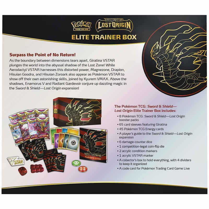 Pokémon TCG: Sword & Shield – Lost Origin Elite Trainer Box (8 Boosters & Premium Accessories )