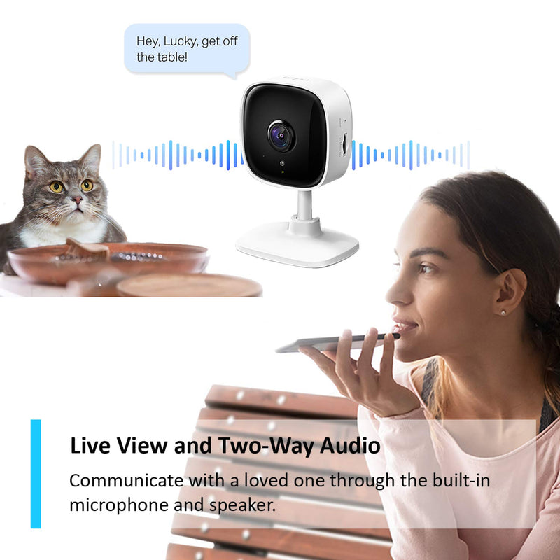 Tapo Mini Smart Security Camera, Indoor CCTV, Works with Alexa&Google Home, No Hub Required, 1080p, 2-Way Audio, Night Vision, SD Storage, Device Sharing (TC60) [Amazon Exclusive]