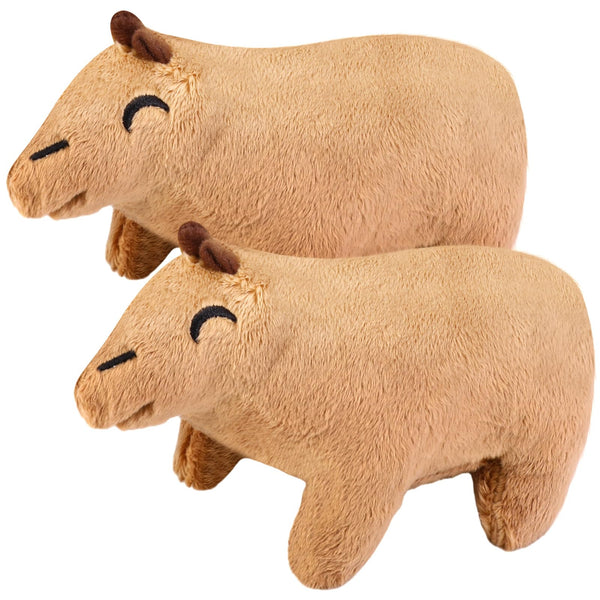 Zuimei 2Pcs Capybara Plush Toy,Cute Capybara Stuffed Animal Toy,Cute Rodent Stuffed Animal Doll,Capybara Stuffed Animal Doll,Soft Stuffed Capybara Toy for Kids,20CM/7.87In
