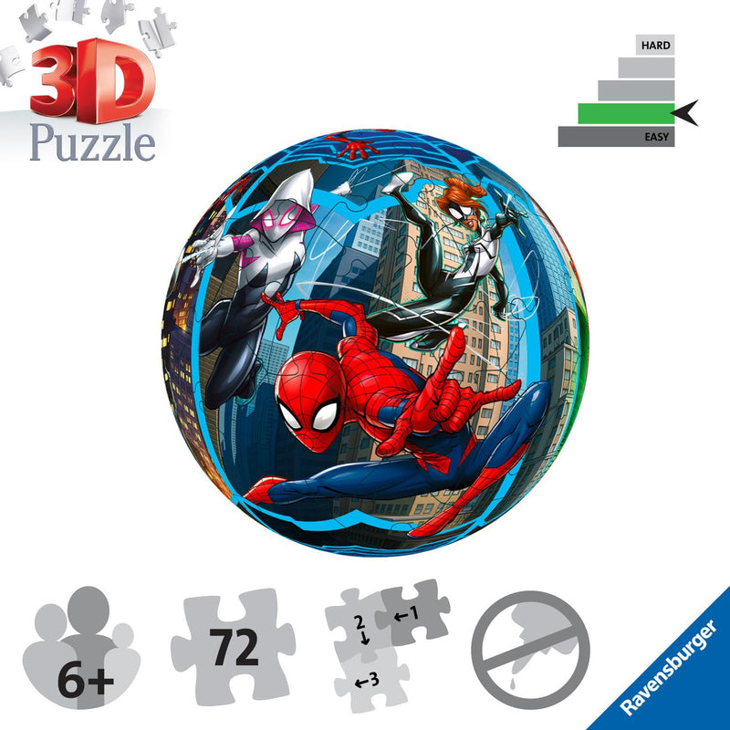 Ravensburger 11563 Marvel Spiderman 3D Jigsaw Puzzle for Kids and Adults Age 6 Years Up-72 Pieces-No Glue Required