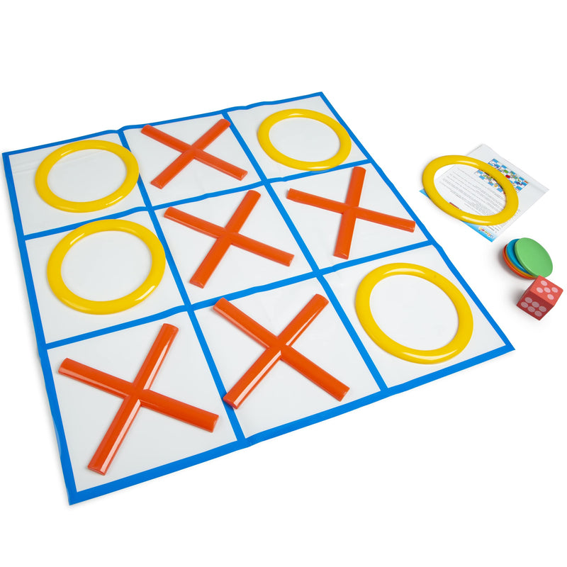 abeec Jumbo 2-In-1 Outdoor Games – Giant Board Games - Garden Games For Kids - Kids Garden Games Includes Snakes & Ladders and Noughts & Crosses Boards