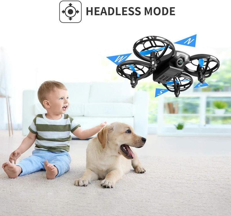 4DRC Mini Drone for Kids Hand Operated RC Quadcopter with 3 Batteries Longer Flight Time, Altitude Hold, Headless Mode, Throwing GO, 3D Flip and 3 Speed Modes Aeroplane for Beginners, Blue