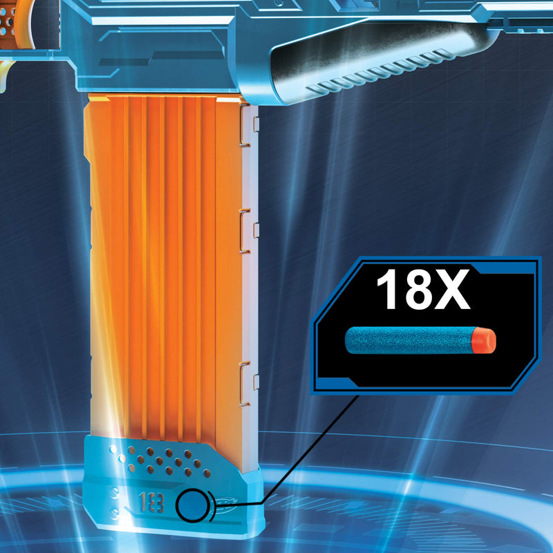 Nerf Elite 2.0 Turbine CS-18 Motorised Blaster, 36 Nerf Elite Darts, 18-Dart Clip, Outdoor Toys