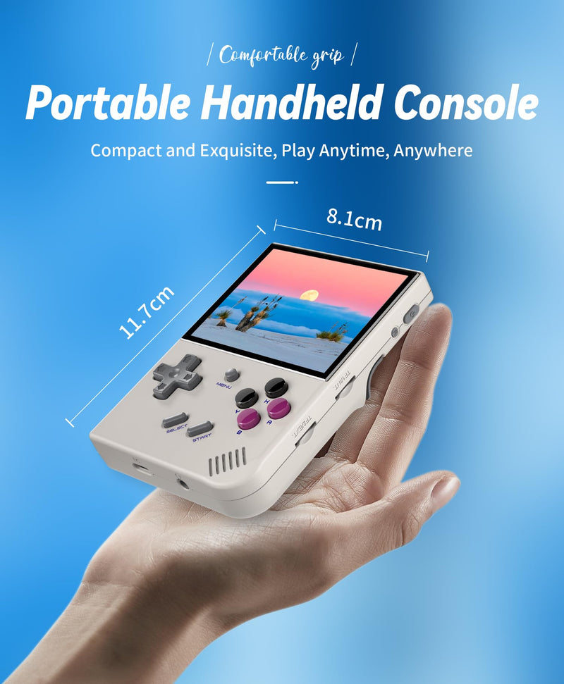 Anbernic RG35XX Plus Retro Handheld Game Console , Support HDMI TV Output 5G WIFI Bluetooth 4.2 , 3.5 Inch IPS Screen Linux System Built-in 64G TF Card 5515 Games (RG35XX Plus-Gray)