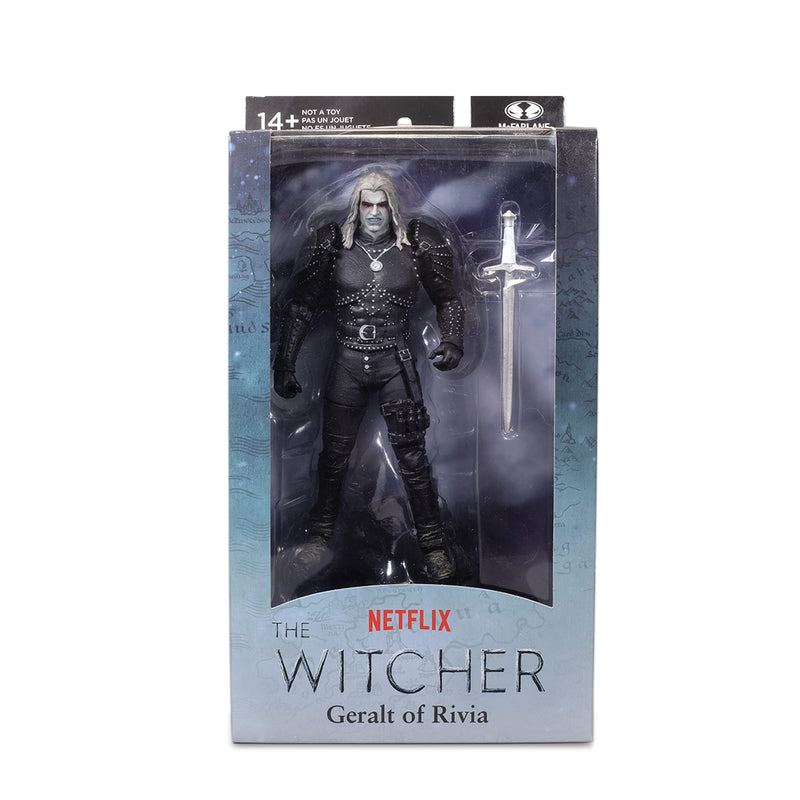 McFarlane Toys, Netflix The Witcher 7-inch Geralt of Rivia (Witcher Mode) Action Figure with 22 Moving Parts, The Witcher Season 2 Collectible Figure with Collectors Stand Base– Ages 12+