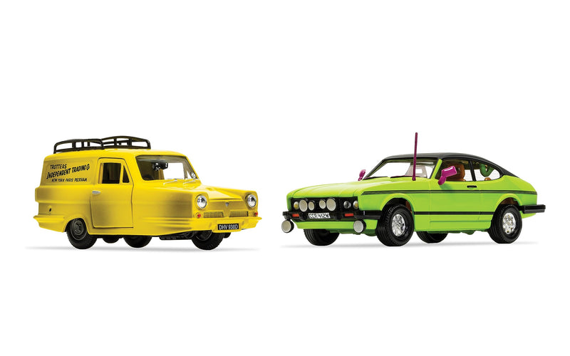 Corgi CC99189 Diecast Model Del Boy's Reliant Regal and Ford Capri MkII,Yellow & Green