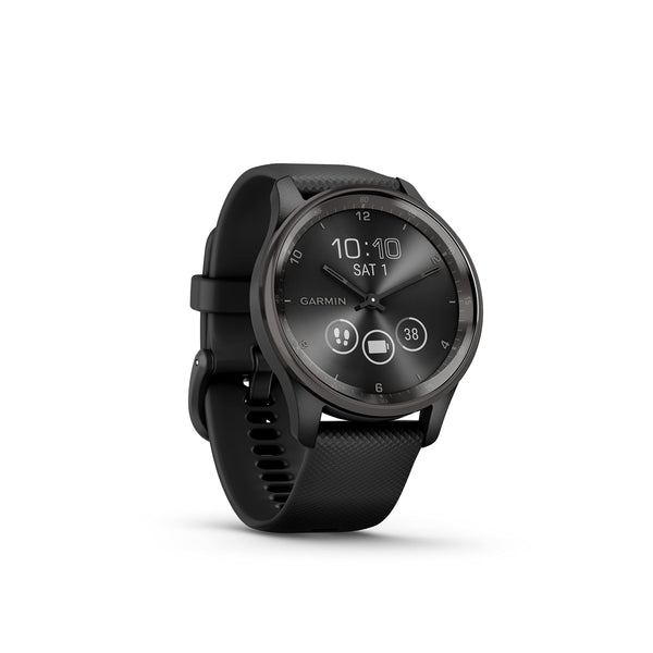 Garmin vívomove Trend, Stylish Hybrid Smartwatch with Health and Fitness functions, Dynamic Watch Hands, Touchscreen Display and up to 5 days battery life, Black