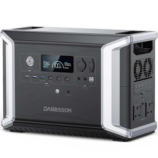 Dabbsson Portable Power Station DBS2300, 2330Wh EV Semi-solid State LiFePO4 Home Battery Backup, Max 16660Wh, 2200W AC Outlets, Solar Generator for Camping, Home Backup, Emergency, RV