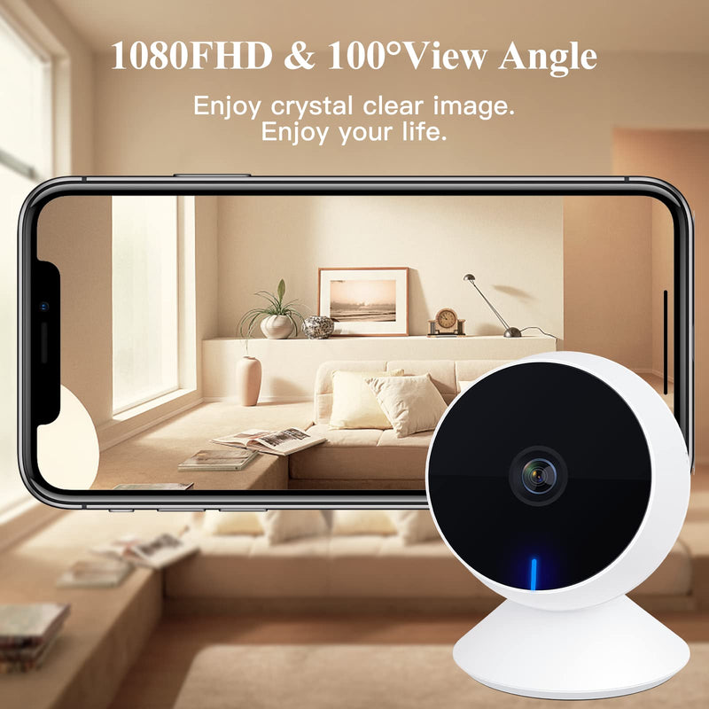 LAXIHUB Pet Camera with Phone App Puppy Dog Baby Camera/Cam Monitor Indoor Home CCTV WiFi Camera 1080P Night Vision 2-Way Audio