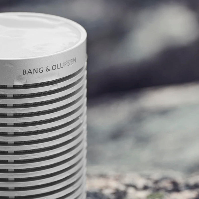 Bang & Olufsen Beosound Explore - High-end Wireless Portable Bluetooth Speaker for Outdoor, Home and Travel, 360 Degree IP67 Waterproof Speaker with Playtime Up to 27 Hours - Grey Mist