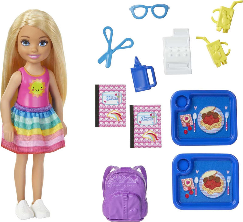 Barbie Club Chelsea Doll and School Playset, 6-Inch Blonde, with Accessories, Gift for 3 to 7 Year Olds, GHV80