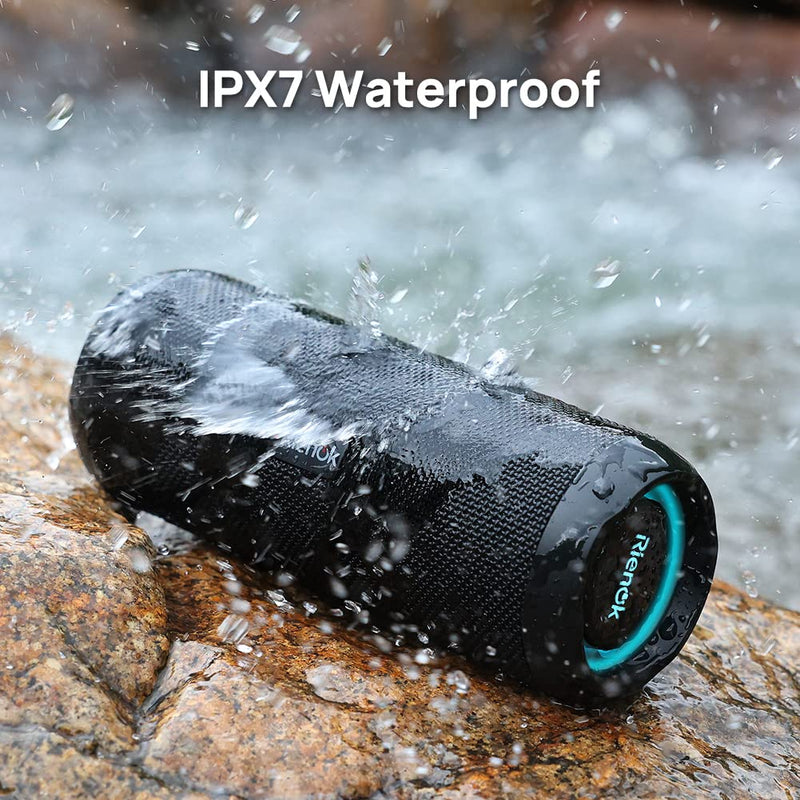 RIENOK Bluetooth Speaker Portable Wireless Bluetooth Speaker with 30W Enhanced Bass IPX7 Waterproof Bluetooth 5.3 Outdoor Speaker for Travel Sport