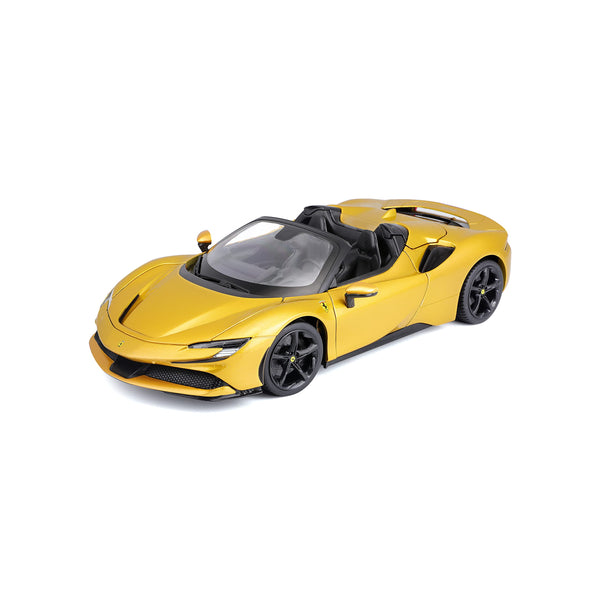 Bburago B18-16016 SF 90 Gold 1:18 Ferrari Race & Play SF90 Spider, Assorted Colours