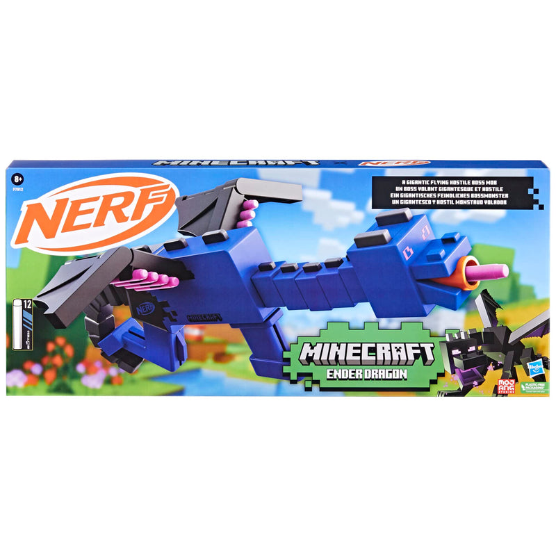 Nerf Minecraft Ender Dragon Blaster and 12 Nerf Elite Foam Darts