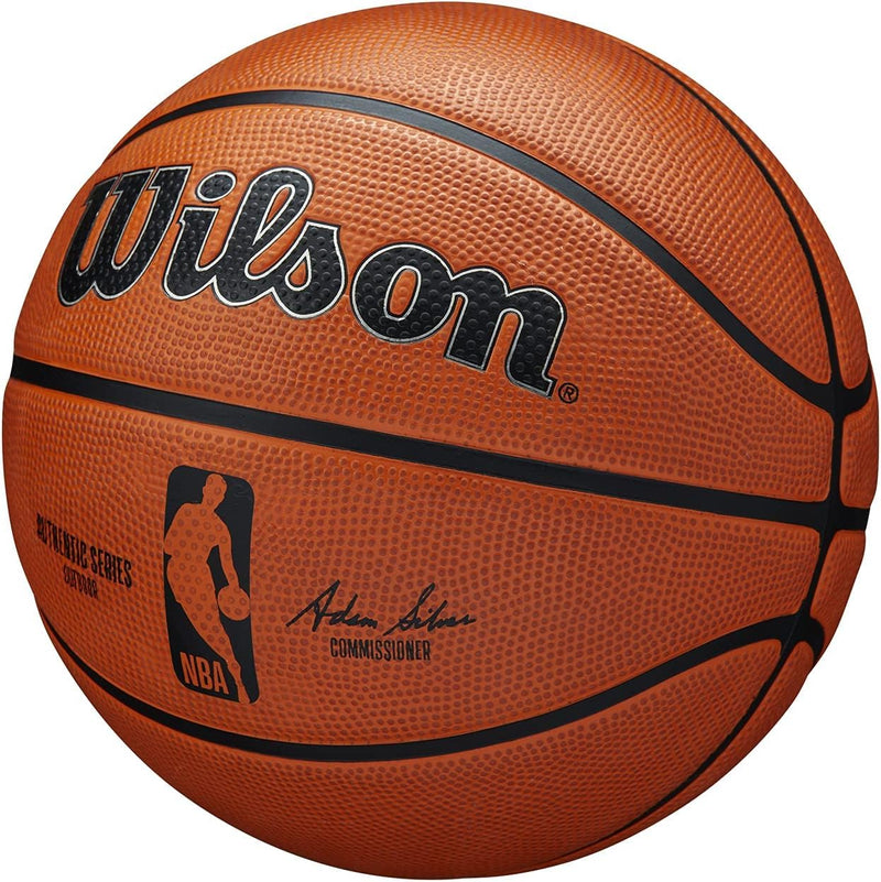 Wilson Basketball, JR NBA DRV Model, Outdoor, Rubber, Size: 4, Brown