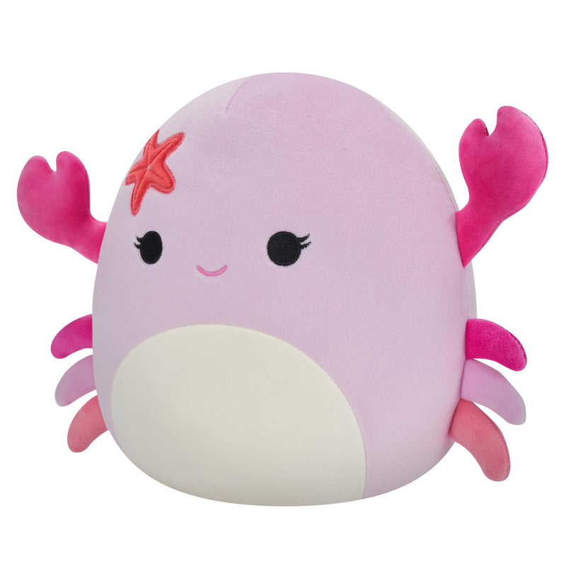 Squishmallows SQCR04093 Pink Crab 7.5" Add Cailey to Your Squad, Ultrasoft Stuffed Animal Toy, Official Kellytoy Plush