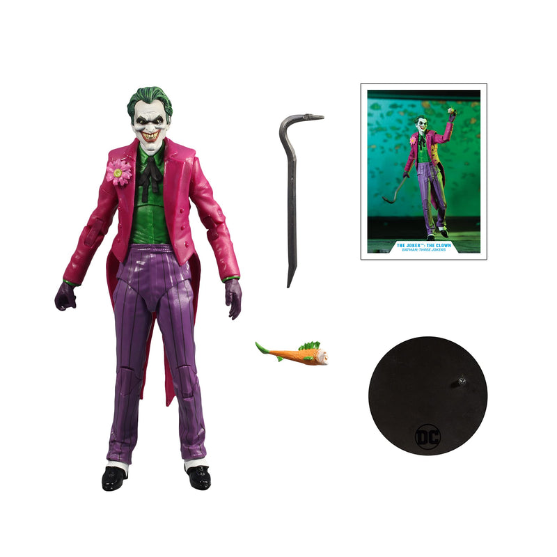 McFarlane Toys, DC Multiverse 7-inch The Joker (Death in the Family) Action Figure, Collectible DC Barman Three Joker Comic Figure with Stand Base and Unique Collectible Character Card – Ages 12+