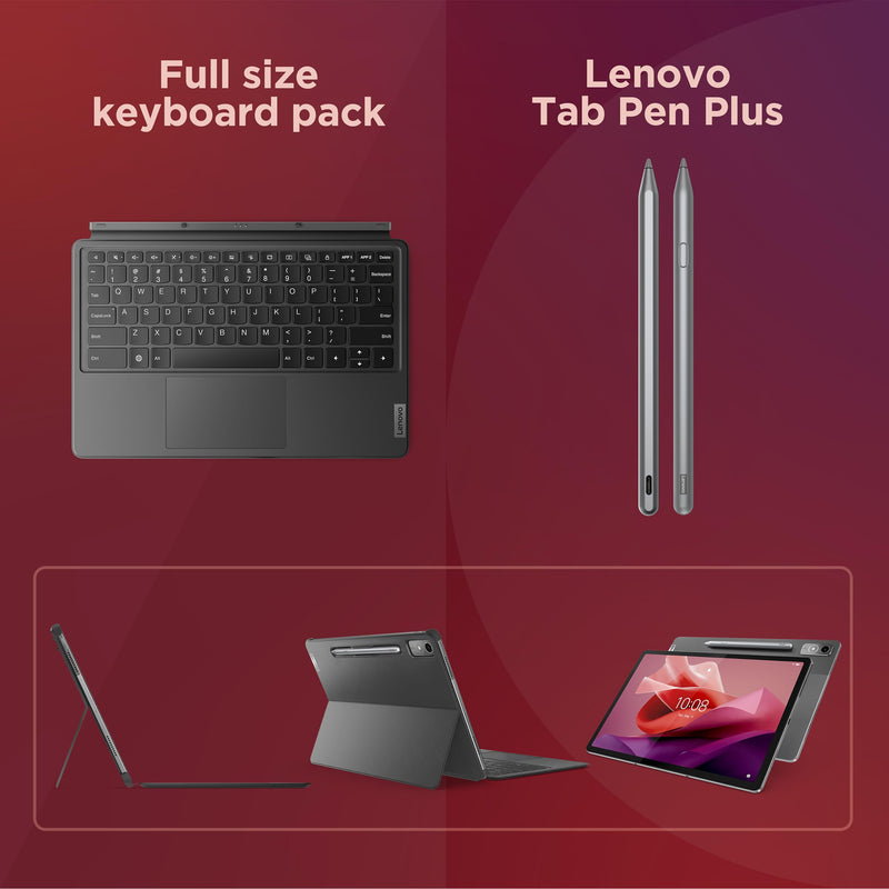 Lenovo Tab P12 Android Tablet | 12 inch 3K | 128GB | Lenovo Tab Pen Plus | WiFi 6 | 8GB RAM | Storm Grey | Designed for portable entertainment