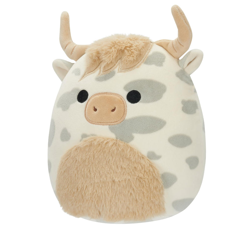 Squishmallows Original 7.5-Inch Borsa the Grey Spotted Highland Cow Small-Sized Ultrasoft Plush