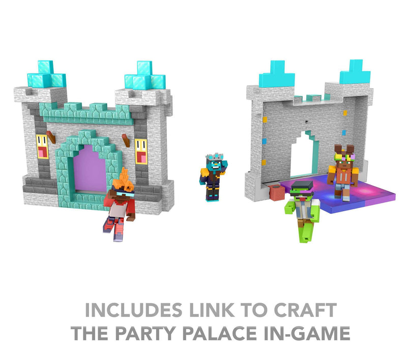 Mattel Minecraft Creator Series Party Supreme’s Palace Playset with Lights, Music & 3.25-inch Action Figure, Collectible Toy Gift for Ages 6 Years & Older