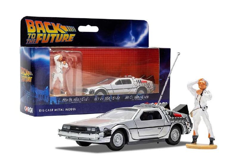 Corgi CC05503 Model Back to the Future DeLorean and Doc Brown Figure