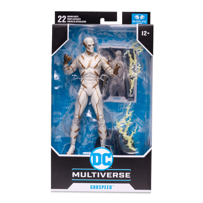 McFarlane Toys, DC Multiverse Godspeed 7-inch Action Figure with 22 Moving Parts, Collectible DC Rebirth Figure with Unique Collector Character Card – Ages 12+