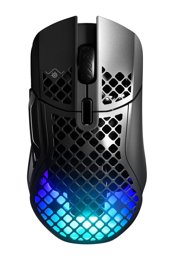 SteelSeries Aerox 5 Wireless Gaming Mouse – Ultra Lightweight 74g – 9 Buttons – Bluetooth/2.4 GHz – 180 Hr Battery – IP54 Water Resistant – PC/MAC – FPS, MOBA, Battle Royale, Black