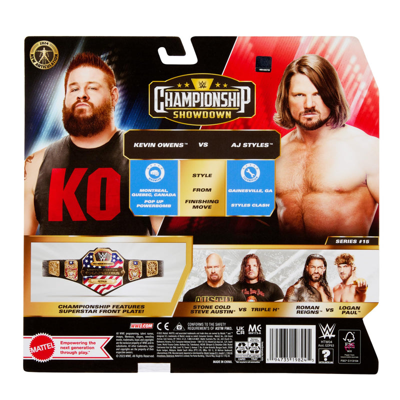 WWE Action Figure 2-Pack Championship Showdown Battle Pack with WWE Championship Title, HTW04