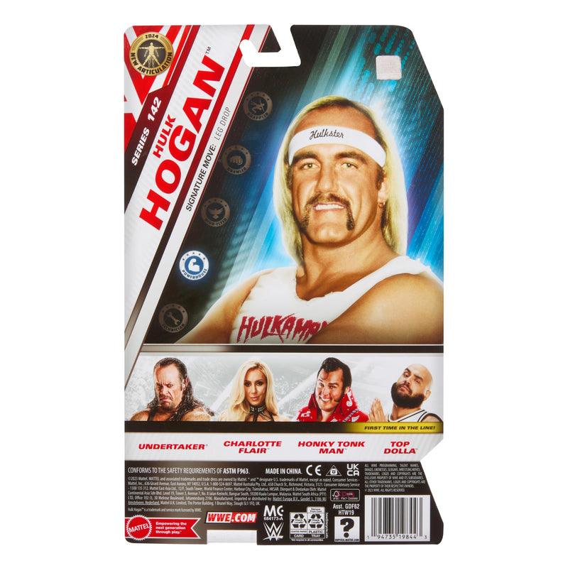 WWE Action Figure, 6-inch Collectible Hulk Hogan with 10 Articulation Points & Life-Like Look, HTW19