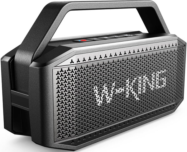 W-KING Portable Loud Bluetooth Speaker, 60W RMS(80W Peak) Waterproof Bluetooth Speaker Wireless, Deep Bass/Stereo Pairing/40H/Power Bank/TF/AUX/EQ/NFC, Large Outdoor Speaker Boombox for Party, Home