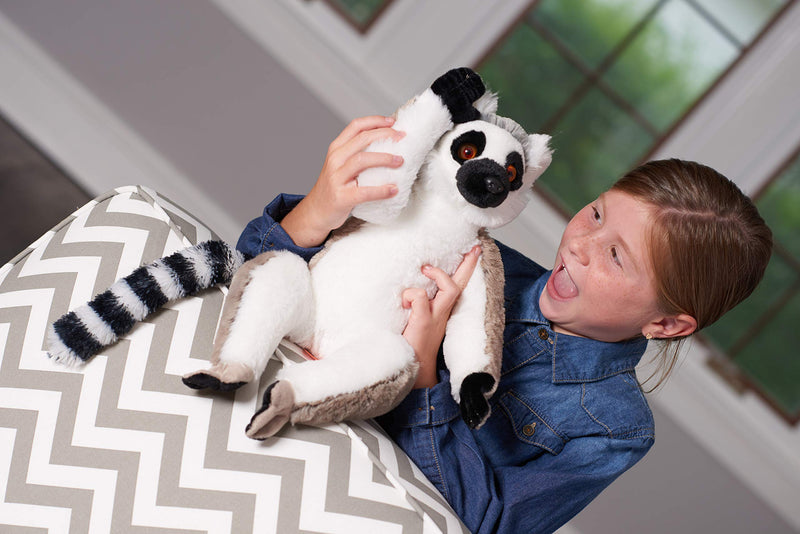 Wild Republic Ring Tailed Lemur Plush Soft Toy, Cuddlekins Cuddly Toys, Gifts for Kids 30 cm