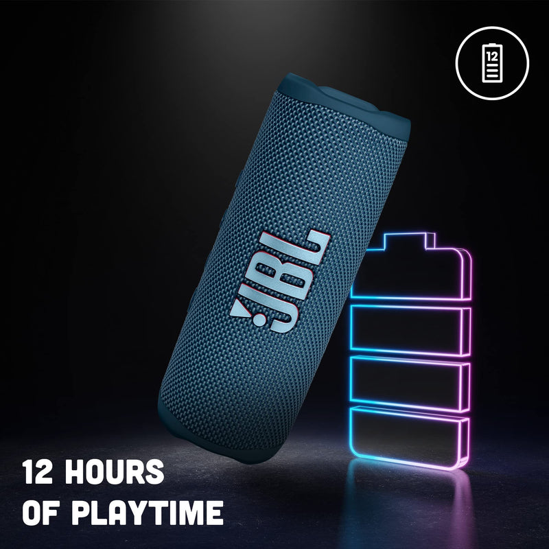 JBL Flip 6 Portable Bluetooth Speaker with 2-way speaker system and powerful JBL Original Pro Sound, up to 12 hours of playtime, in blue