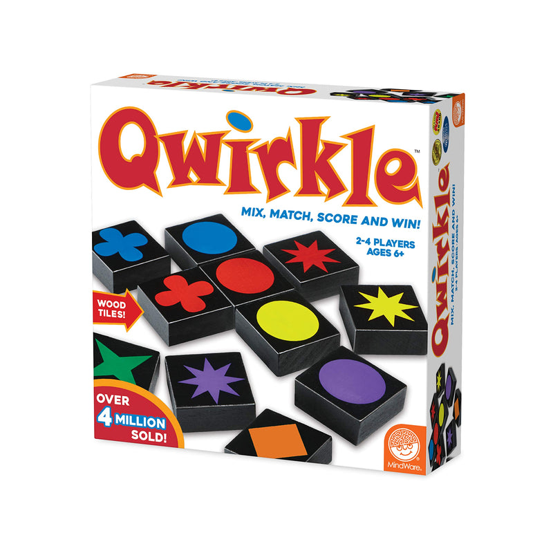 Mindware | Qwirkle UK Edition (NEW) | Board Game | Ages 5+ | 2-4 Players | 45 Minutes Playing Time