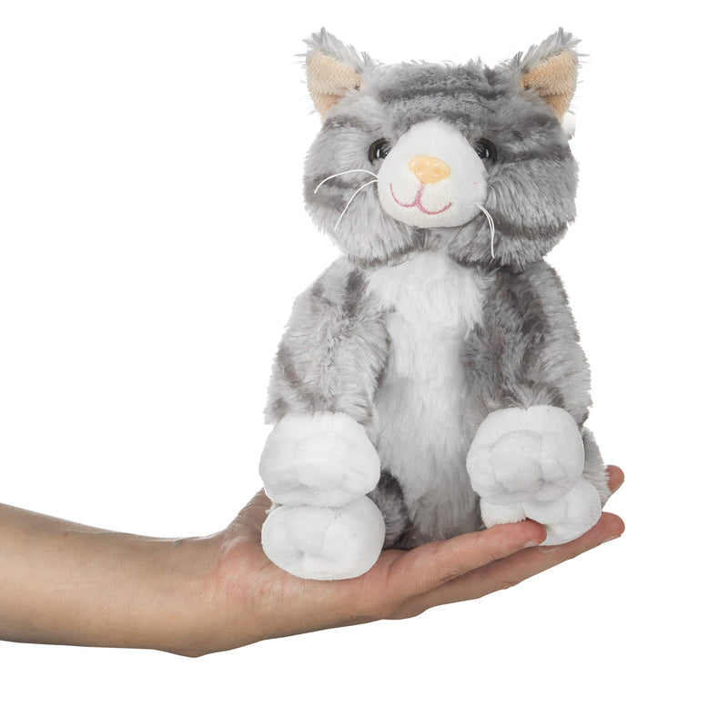 Prextex 10-inch Adorable Trio Soft Toy Cat Teddy Bear Stocking Fillers - Large Plush Toy Cat for Kids, Realistic Ginger, Grey & White Cat Plushies, Perfect for Cuddling Perfect Cat Plush Toys for Kids