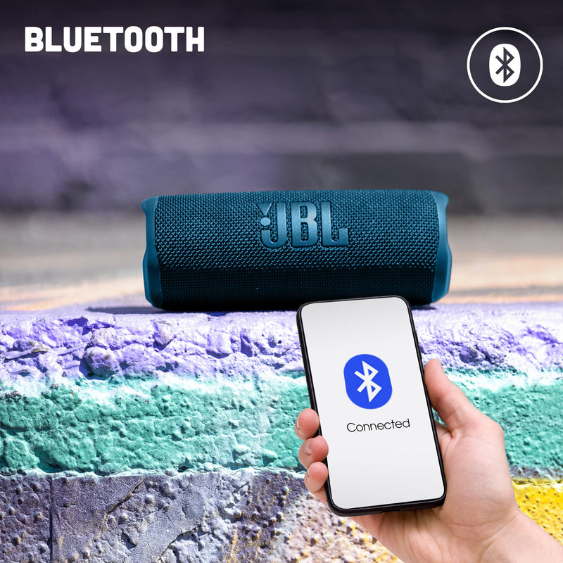 JBL Flip 6 Portable Bluetooth Speaker with 2-way speaker system and powerful JBL Original Pro Sound, up to 12 hours of playtime, in blue