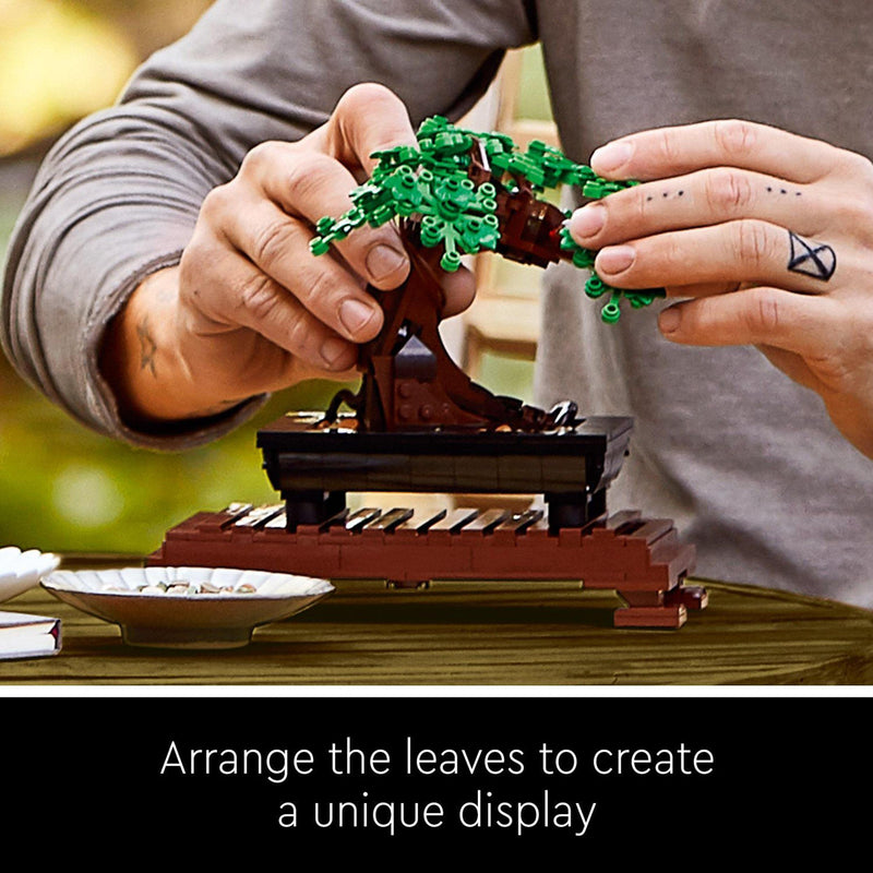 LEGO 10281 Icons Bonsai Tree Set for Adults, Plants Home Décor Set with Flowers, DIY Projects, Relaxing Creative Activity, Valentine's Day Treat, Gifts for Women, Men, Her & Him, Botanical Collection