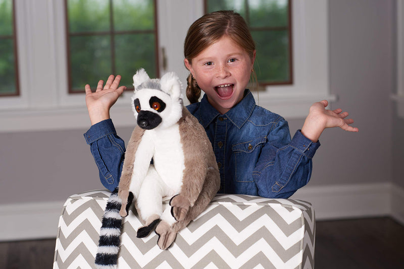 Wild Republic Ring Tailed Lemur Plush Soft Toy, Cuddlekins Cuddly Toys, Gifts for Kids 30 cm