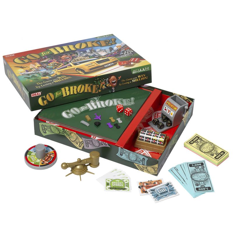 IDEAL | Go for Broke: The game you win by losing a million!| Classic Games | For 2-4 Players | Ages 8+