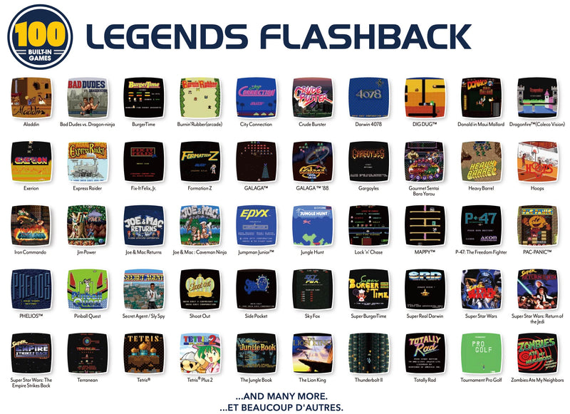 Legends Flashback 2022 Edition Retro Game Console - 100 Games Included