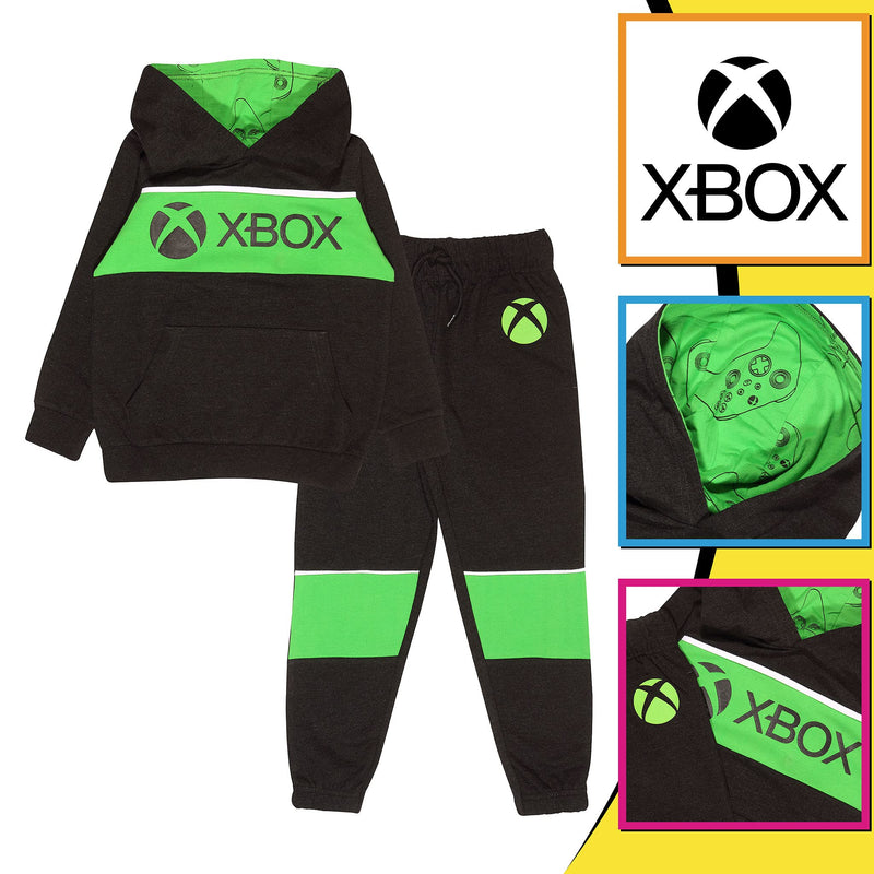 Xbox Text Logo Hoodie and Joggers Set, Kids, 5-15 Years, Black, Official Merchandise 12-13 Years