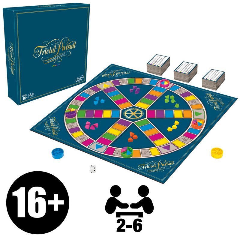 Hasbro Gaming Trivial Pursuit Game, Classic Edition For 2-6 Players