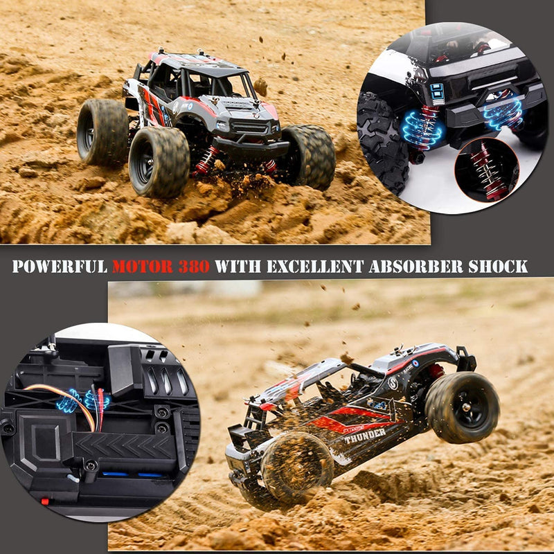 MaxTronic Remote Control Cars, 36KM/H High Speed RC Car,4x4 All Terrain Off Road 1/18 Radio Controlled MonsterTruck, 2.4Ghz Rock Crawler, Rechargeable Fast Drift Cars, Toy Gift for Adults Boys & Kids