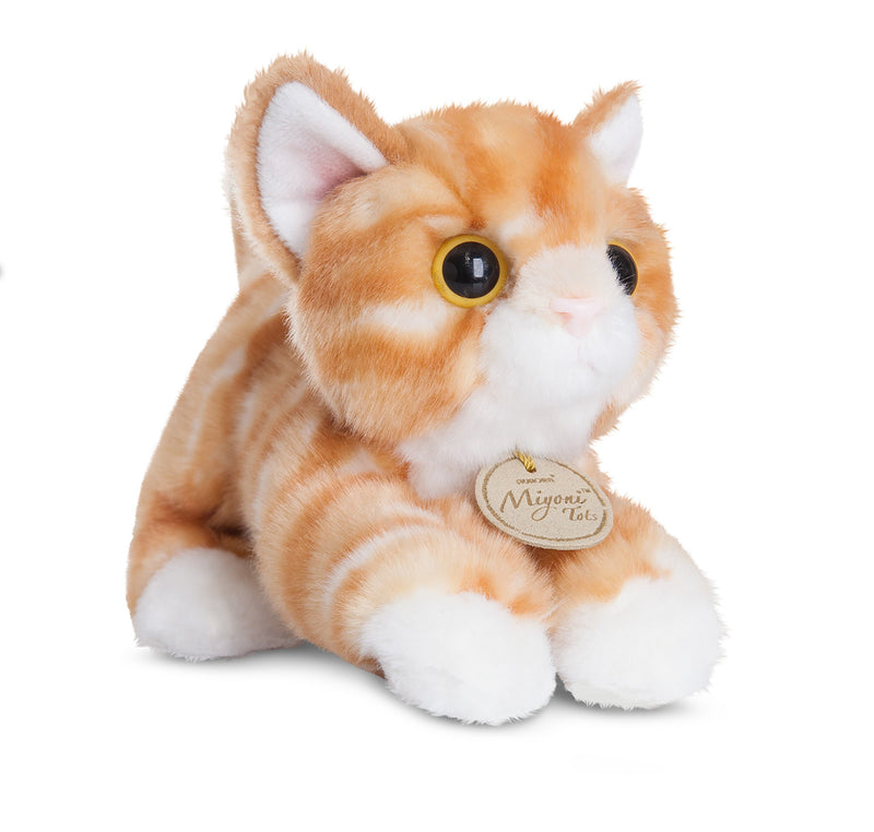 Aurora World 60467 MiYoni Tots Tabby Cat Plush Toy (Orange) & 31713, Mini Flopsies Lily The Grey Tabby, 8In, Soft Toy