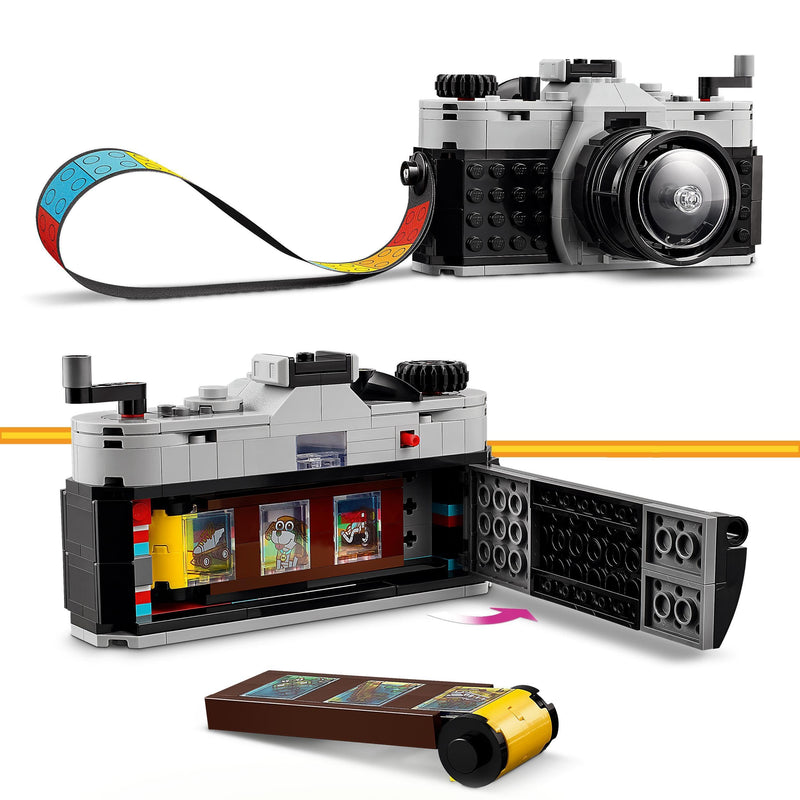 LEGO Creator 3in1 Retro Camera Toy to Video Camera to TV Set, Kids' Desk Decoration or Bedroom Accessories, Photography Gifts for Girls and Boys Aged 8 Plus Years Old Who Enjoy Creative Play 31147