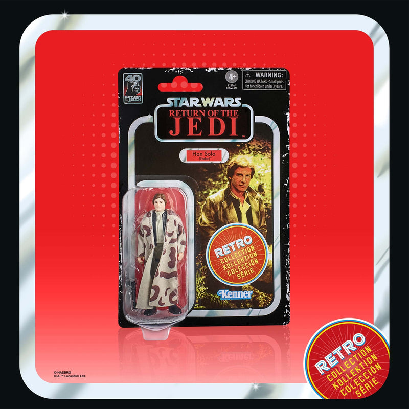 Star Wars Hasbro Wars Collection Han Solo (Endor), Wars: Return of the Jedi 3.75” Action Figures, F7276, Multicolor