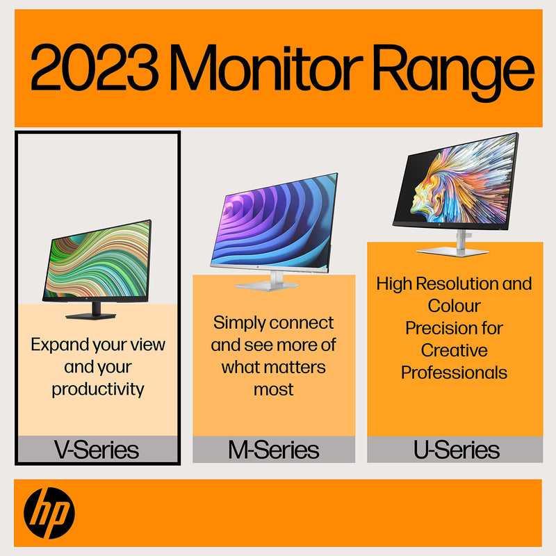 HP 22 Inch FHD Monitor - V22ve G5, Full HD VA, 75hz Refresh Rate, 1x HDMI, 1 x VGA, Low Blue Light Mode, Anti-glare, Tilt Adjustment, VESA Mountable, Black