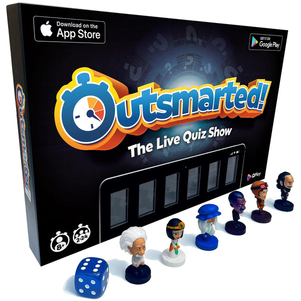 OUTSMARTED! The Live Family Quiz Show Board Game | Ages 8+ | For 2 to 24 Players 2023 Edition