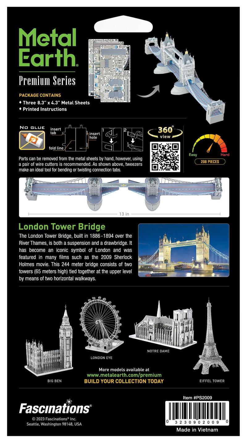 Metal Earth Premium Series London Tower Bridge 3D Metal Model Kit Fascinations