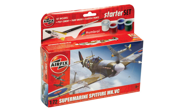 Airfix A55001 Small Beginners Gift Set Supermarine Spitfire MkVc,Multi-color,131 millimeters