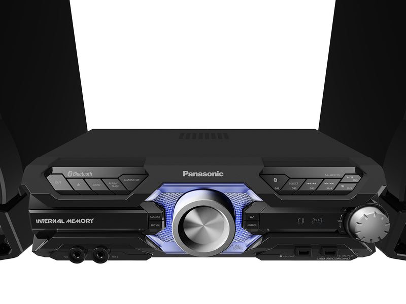 Panasonic SC-AKX710E-K 2000W Wireless Megasound Hi-Fi Speaker System with Bluetooth and Karaoke, Black